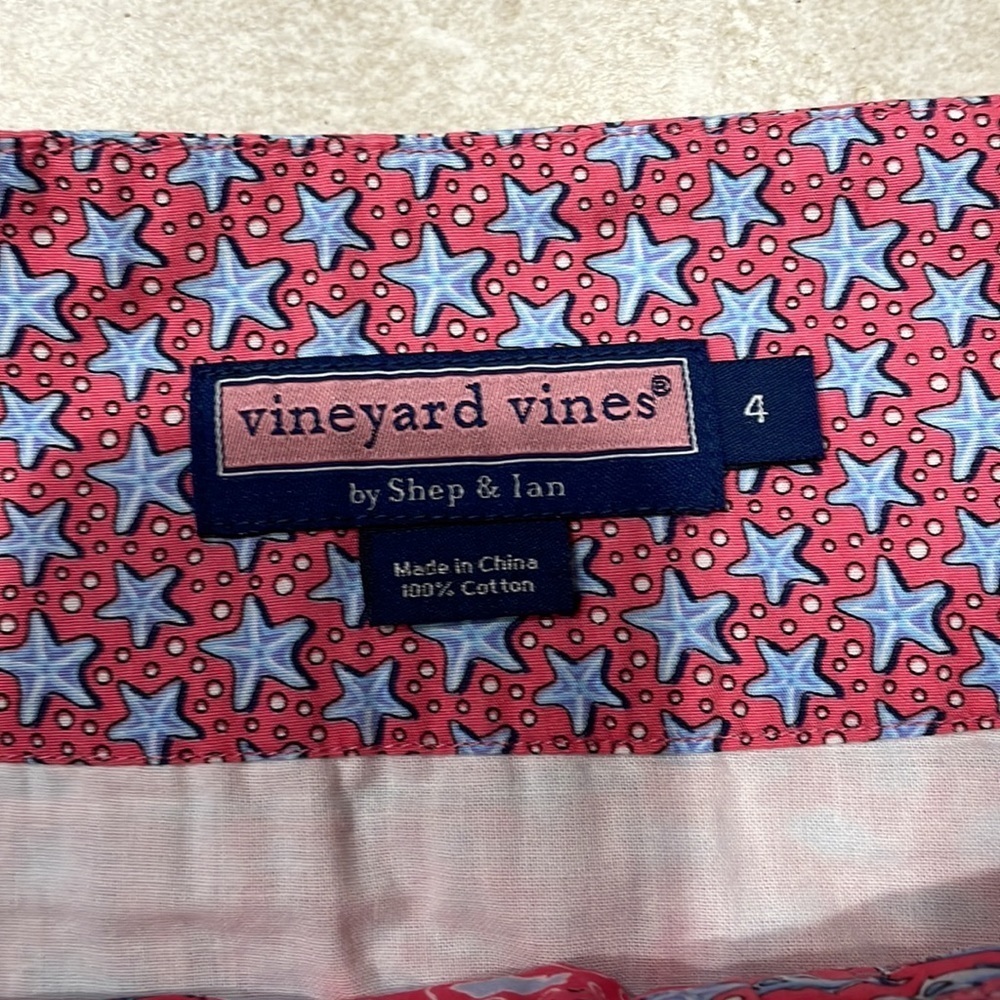 Vineyard Vines Pink Patchwork Faux Wrap Skirt 4 - Picture 2 of 5
